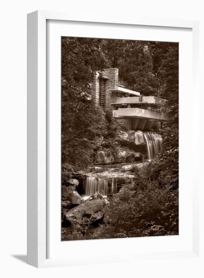 Falling Water View BW-Steve Gadomski-Framed Photographic Print