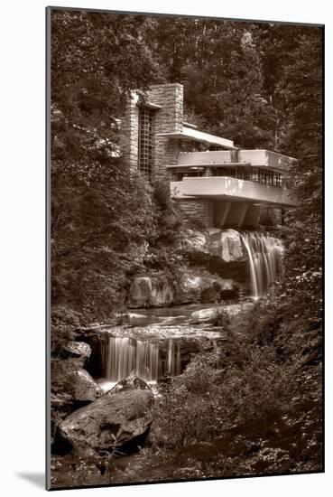 Falling Water View BW-Steve Gadomski-Mounted Photographic Print