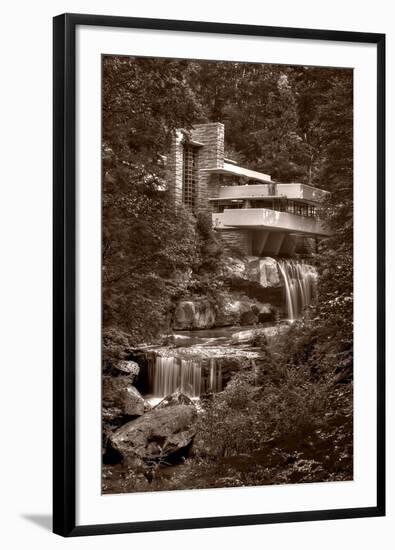 Falling Water View BW-Steve Gadomski-Framed Photographic Print