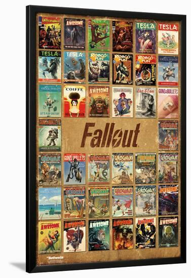 Fallout 4- Pulp Fiction Compilation-null-Lamina Framed Poster