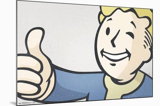 Fallout 4 - Vault Boy - Thumbs Up Closeup-Trends International-Mounted Poster