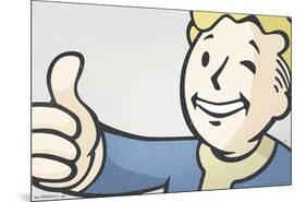 Fallout 4 - Vault Boy - Thumbs Up Closeup-Trends International-Mounted Poster