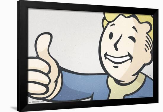 Fallout 4 - Vault Boy - Thumbs Up Closeup-Trends International-Framed Poster