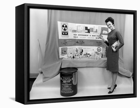 Fallout Shelter Supplies, USA, Cold War-us National Archives-Framed Stretched Canvas