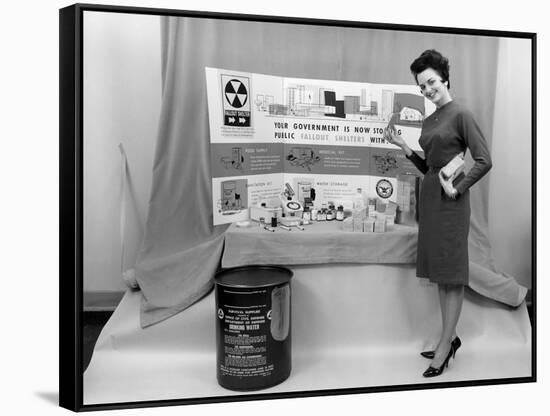 Fallout Shelter Supplies, USA, Cold War-us National Archives-Framed Stretched Canvas