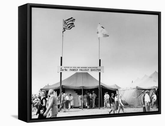 Fallout Shelters Promoted at a County Fair-null-Framed Stretched Canvas