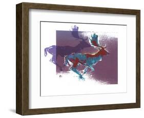 Fallow Bucks, 2015-Mark Adlington-Framed Giclee Print