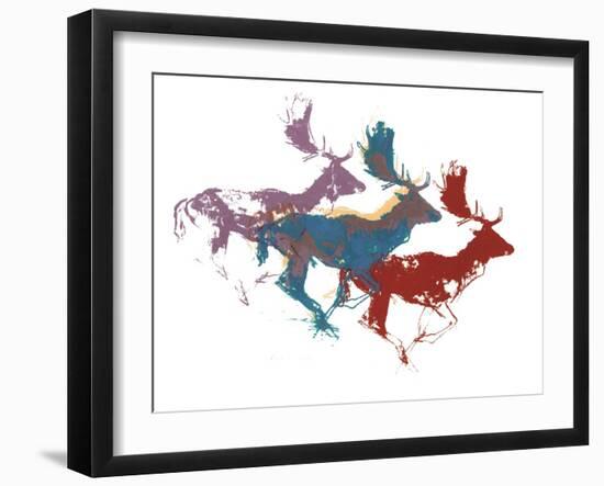 Fallow Bucks, 2015-Mark Adlington-Framed Giclee Print