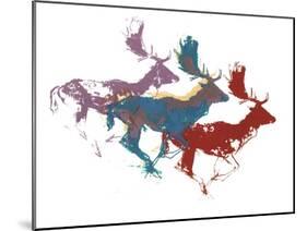Fallow Bucks, 2015-Mark Adlington-Mounted Giclee Print