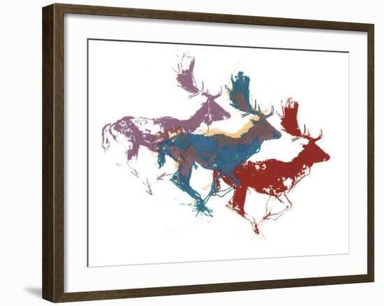 Fallow Bucks, 2015-Mark Adlington-Framed Giclee Print