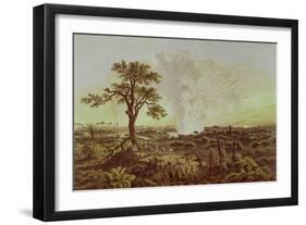 Falls by Sunrise with "Spraycloud" Rising 1,200 Feet from the Victoria Falls, Zambesi River-null-Framed Giclee Print