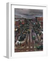 "Falls City, Nebraska at Christmas," December 21, 1946-John Falter-Framed Giclee Print