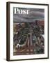 "Falls City, Nebraska at Christmas," Saturday Evening Post Cover, December 21, 1946-John Falter-Framed Giclee Print