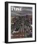 "Falls City, Nebraska at Christmas," Saturday Evening Post Cover, December 21, 1946-John Falter-Framed Premium Giclee Print