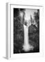 Falls Creek Falls in Black and White, Washington, Columbia River Gorge-Vincent James-Framed Photographic Print