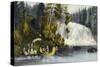 Falls Des Chats-Currier & Ives-Stretched Canvas