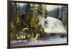 Falls Des Chats-Currier & Ives-Framed Giclee Print