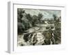 Falls of Lorette Canada, 19th Century-null-Framed Giclee Print