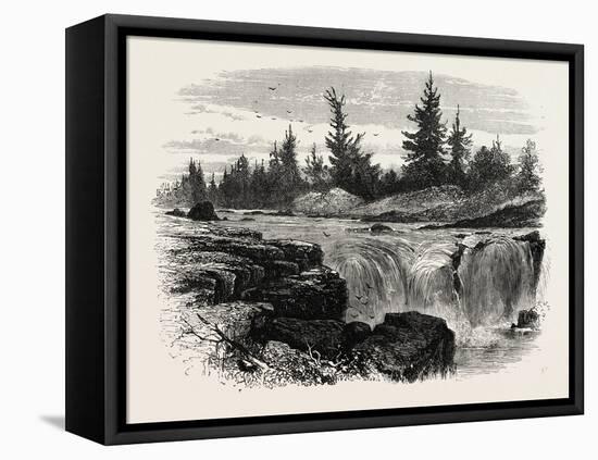 Falls of the Passaic, New Jersey, USA, 1870s-null-Framed Stretched Canvas