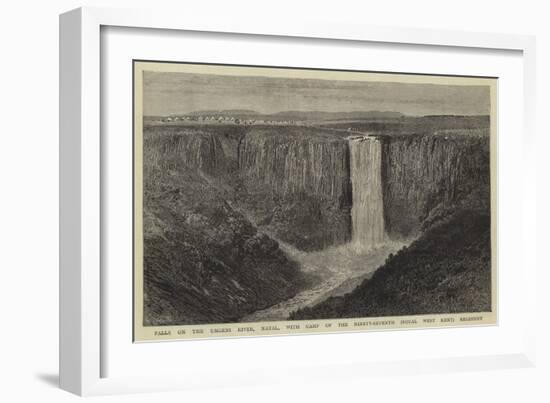 Falls on the Umgeni River, Natal, with Camp of the Ninety-Seventh (Royal West Kent) Regiment-William Henry James Boot-Framed Giclee Print