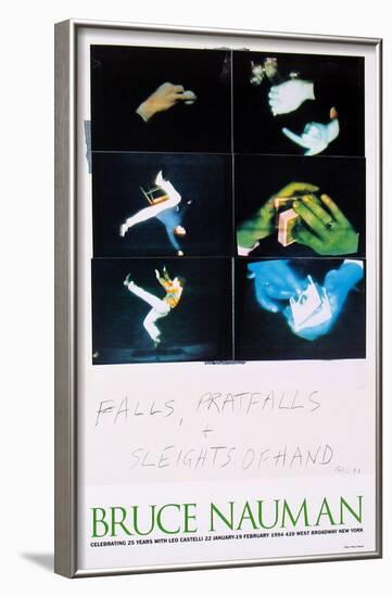 Falls, Pratfalls + Sleights of Hand-Bruce Nauman-Framed Art Print