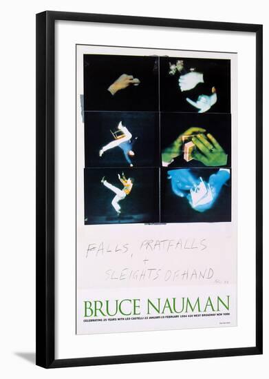 Falls, Pratfalls + Sleights of Hand-Bruce Nauman-Framed Art Print