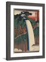 Falls Seen from Behind at Nikko Mountain, Shimotsuke Province, August 1853-Utagawa Hiroshige-Framed Giclee Print