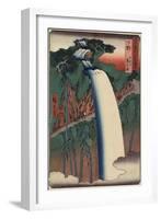 Falls Seen from Behind at Nikko Mountain, Shimotsuke Province, August 1853-Utagawa Hiroshige-Framed Giclee Print