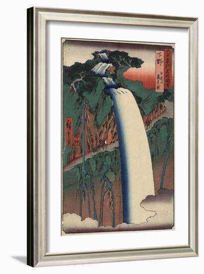 Falls Seen from Behind at Nikko Mountain, Shimotsuke Province, August 1853-Utagawa Hiroshige-Framed Giclee Print