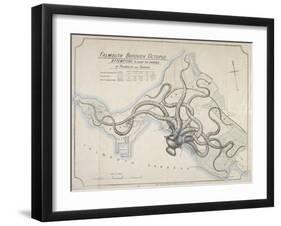 Falmouth Borough Octopus Attempting to Grasp the Parishes of Falmouth and Budock, London, c. 1885-Edwin T. Olver-Framed Giclee Print