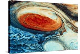 False-col Jupiter's Great Red Spot-null-Stretched Canvas