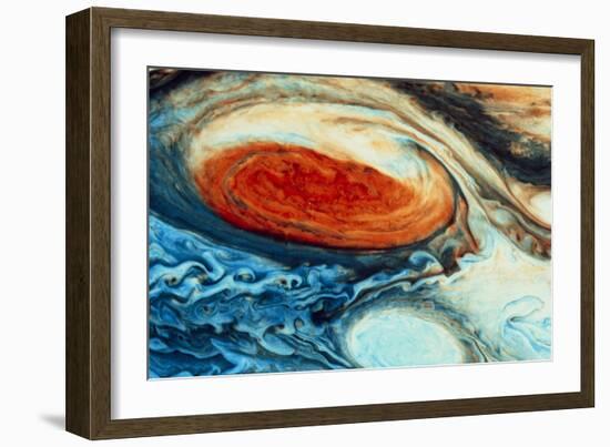 False-col Jupiter's Great Red Spot-null-Framed Photographic Print