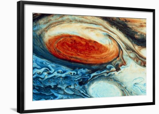 False-col Jupiter's Great Red Spot-null-Framed Photographic Print