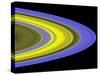 False-Color Image of Saturn's Main Rings Made Using Cassini's Ultraviolet Imaging Spectrograph-Stocktrek Images-Stretched Canvas