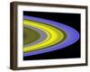 False-Color Image of Saturn's Main Rings Made Using Cassini's Ultraviolet Imaging Spectrograph-Stocktrek Images-Framed Photographic Print