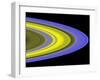 False-Color Image of Saturn's Main Rings Made Using Cassini's Ultraviolet Imaging Spectrograph-Stocktrek Images-Framed Photographic Print