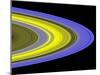 False-Color Image of Saturn's Main Rings Made Using Cassini's Ultraviolet Imaging Spectrograph-Stocktrek Images-Mounted Photographic Print