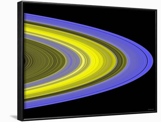 False-Color Image of Saturn's Main Rings Made Using Cassini's Ultraviolet Imaging Spectrograph-Stocktrek Images-Framed Photographic Print