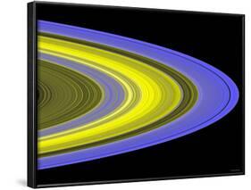 False-Color Image of Saturn's Main Rings Made Using Cassini's Ultraviolet Imaging Spectrograph-Stocktrek Images-Framed Photographic Print