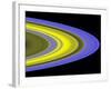 False-Color Image of Saturn's Main Rings Made Using Cassini's Ultraviolet Imaging Spectrograph-Stocktrek Images-Framed Photographic Print