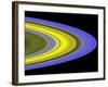 False-Color Image of Saturn's Main Rings Made Using Cassini's Ultraviolet Imaging Spectrograph-Stocktrek Images-Framed Photographic Print