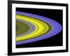 False-Color Image of Saturn's Main Rings Made Using Cassini's Ultraviolet Imaging Spectrograph-Stocktrek Images-Framed Photographic Print