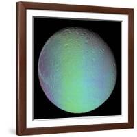 False Color View of Saturn's Moon Dione-Stocktrek Images-Framed Photographic Print