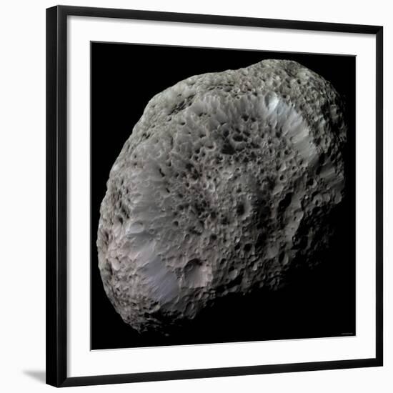 False-Color View of Saturn's Moon Hyperion-Stocktrek Images-Framed Photographic Print