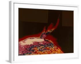 False Colour Image of a Solar Flare from Skylab, 1973-null-Framed Giclee Print
