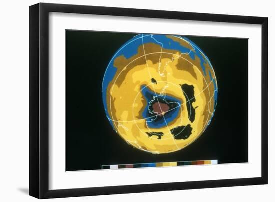 False Colour Image of Antarctic Ozone Hole, 30 November 1992-null-Framed Giclee Print