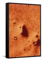 False-colour of Face on Mars-null-Framed Stretched Canvas