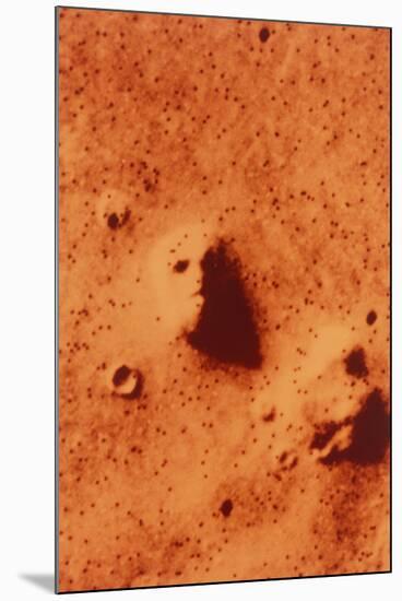 False-colour of Face on Mars-null-Mounted Photographic Print