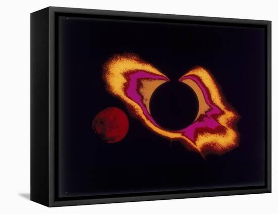 False Colour Photograph of the Sun and the Moon, C1970S-null-Framed Stretched Canvas