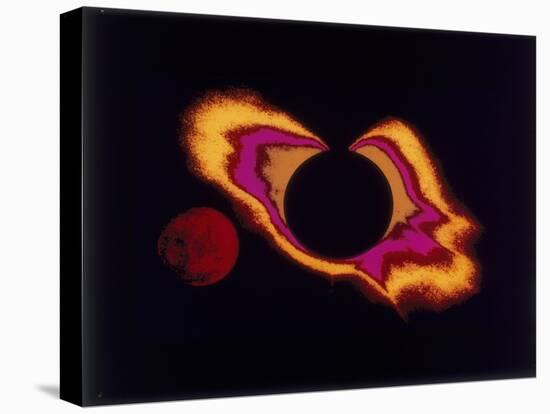 False Colour Photograph of the Sun and the Moon, C1970S-null-Stretched Canvas